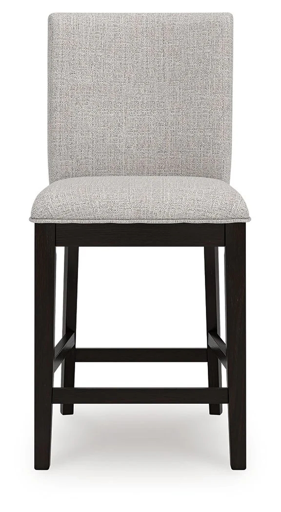 Neymorton - 5 Pc. - Rectangular Dining Room Counter Table, 4 Barstools - Dark Grayish Brown - Image 2