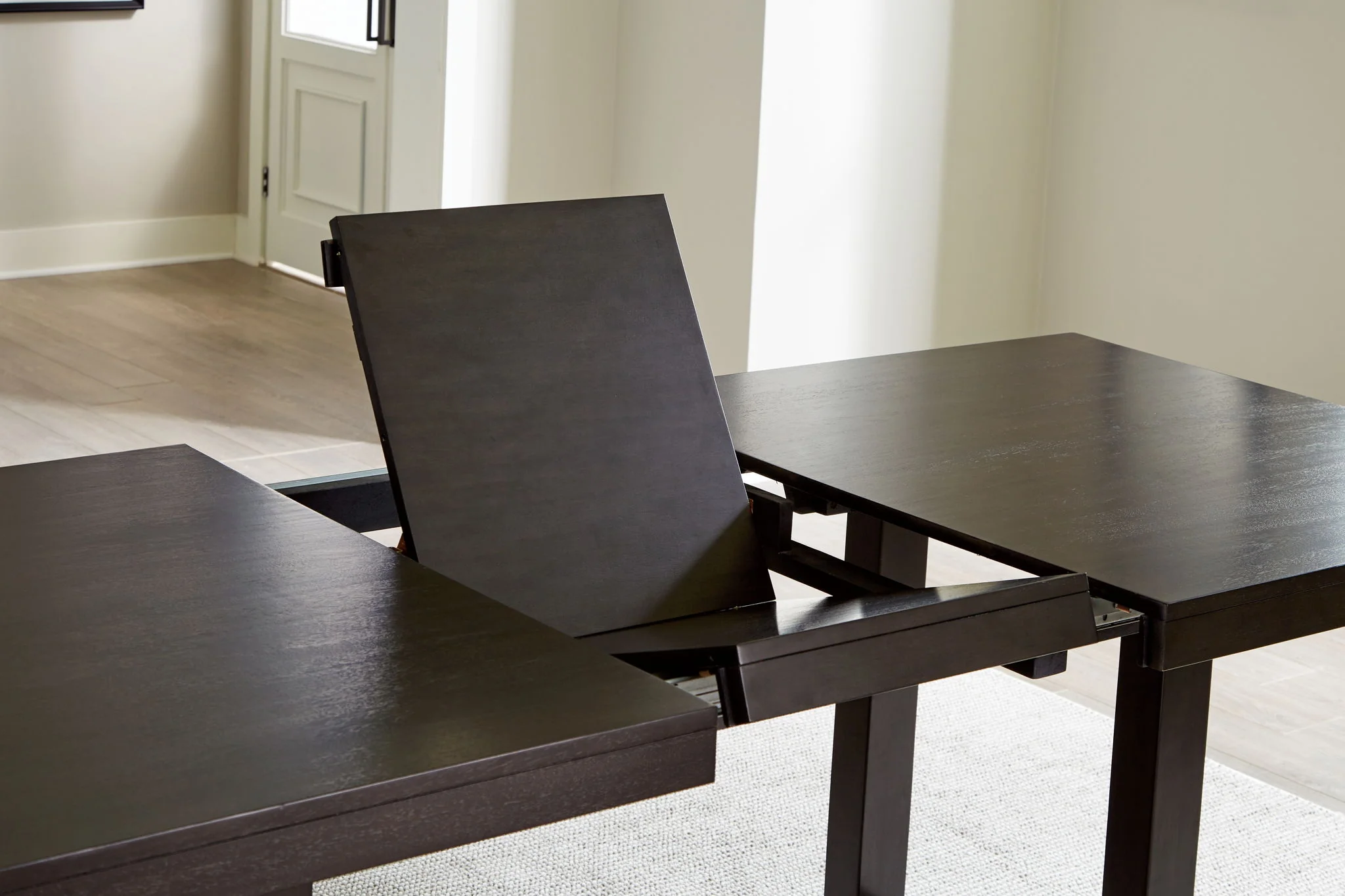 Neymorton - 7 Pc. - Rectangular Extension Table, 6 Side Chairs - Dark Grayish Brown - Image 5