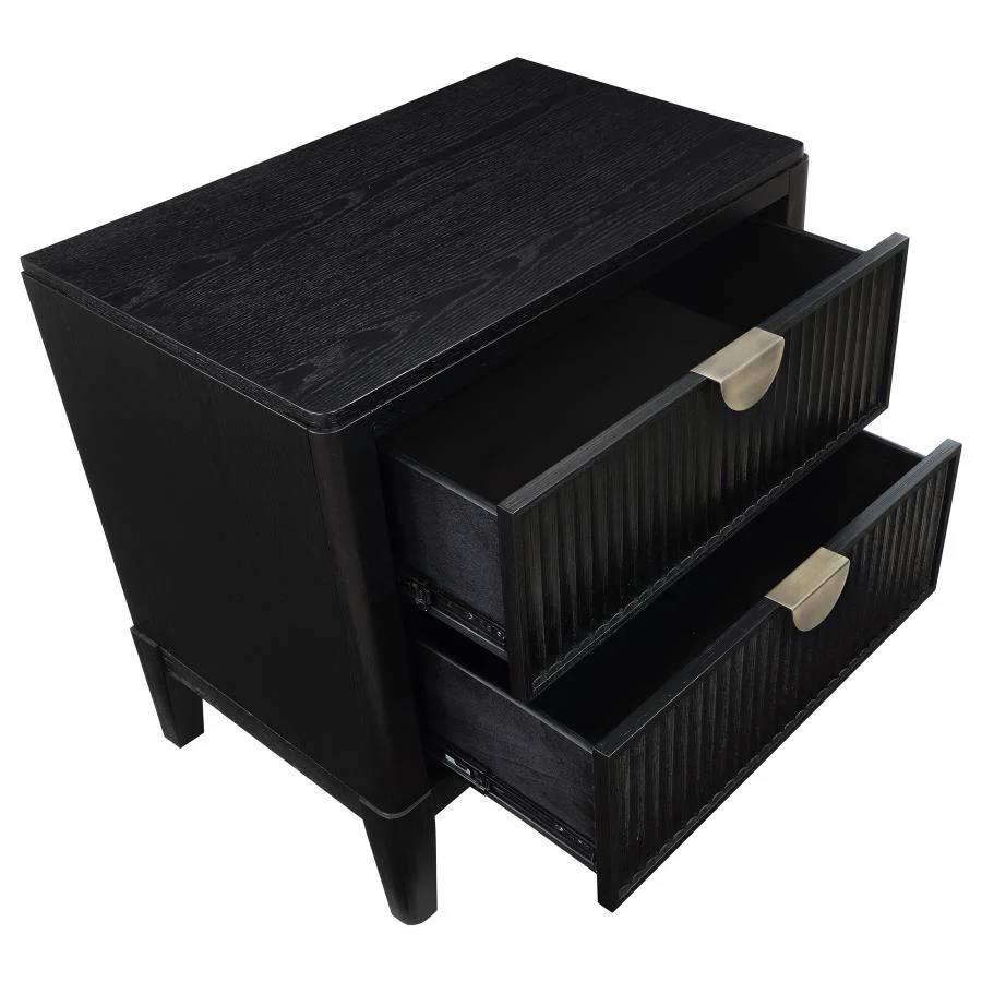 Brookmead - 2-Drawer Nightstand - Black - Image 10