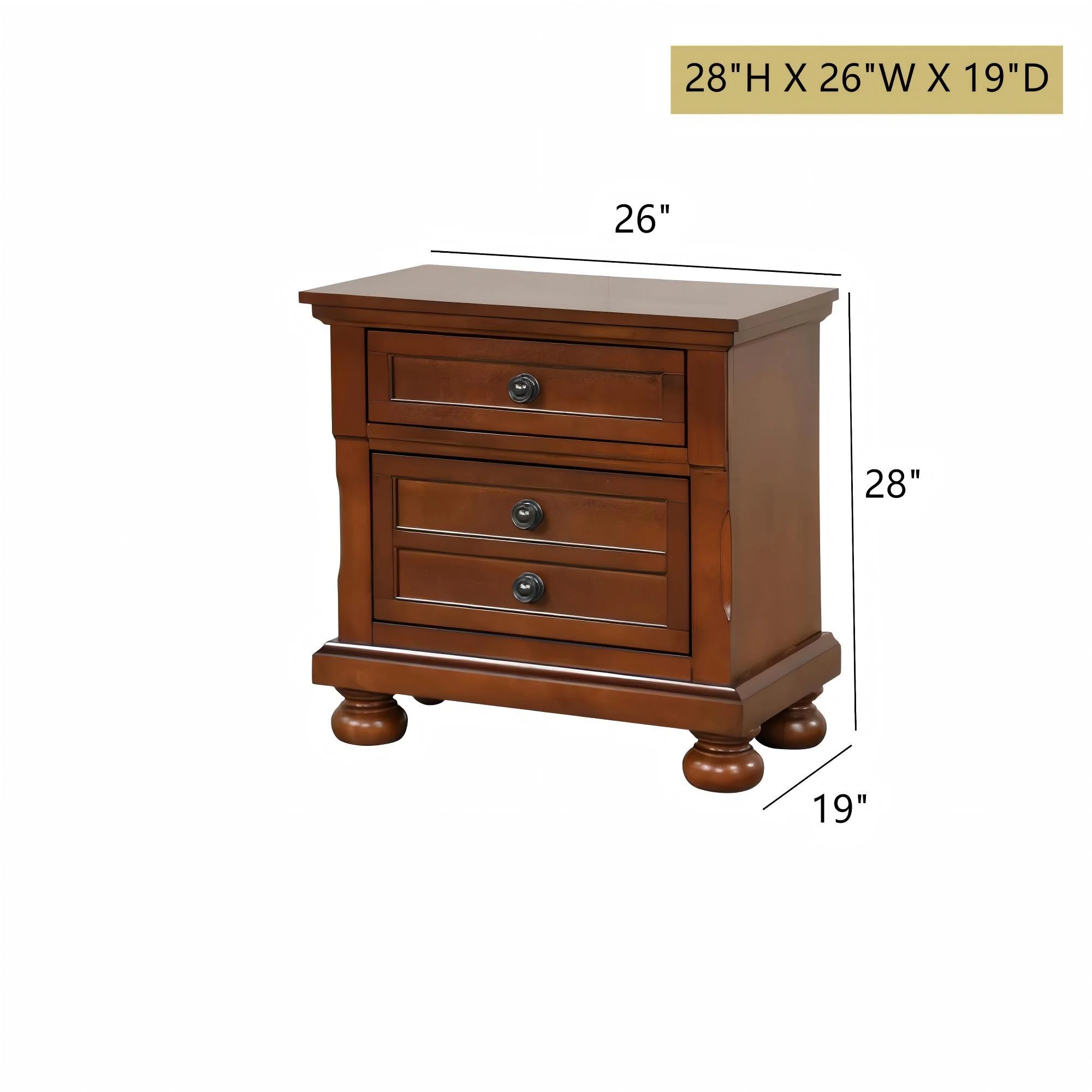 Nightstand - Cherry - Image 4