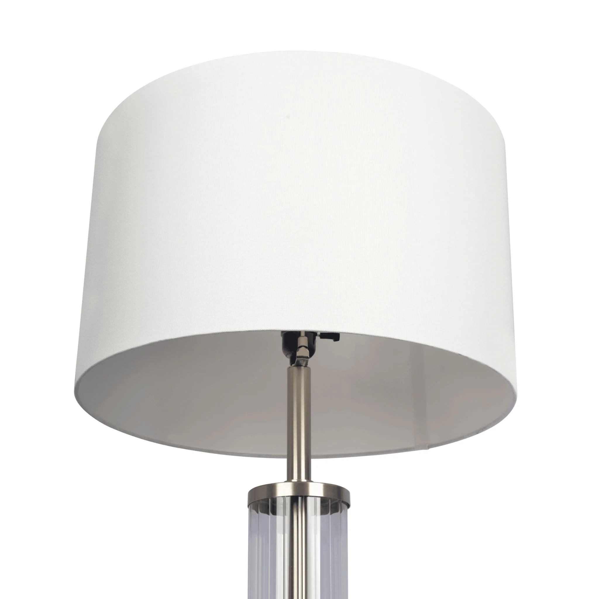 Nimbus - Floor Lamp With 3 Way Rotary Switch Clear Body Base - Silver Gray / White - Image 3