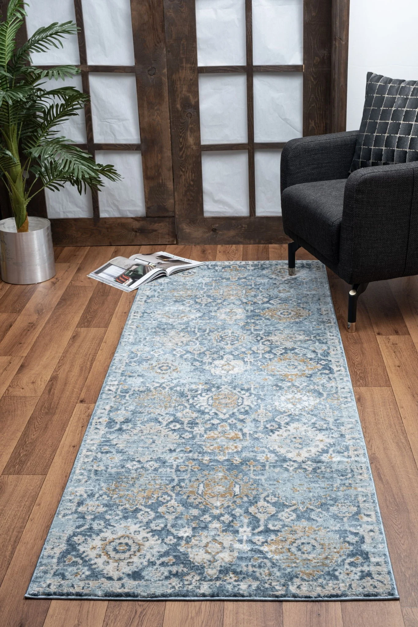 Noble - 5'3" X 7'3" Area Rug - Blue - Image 2