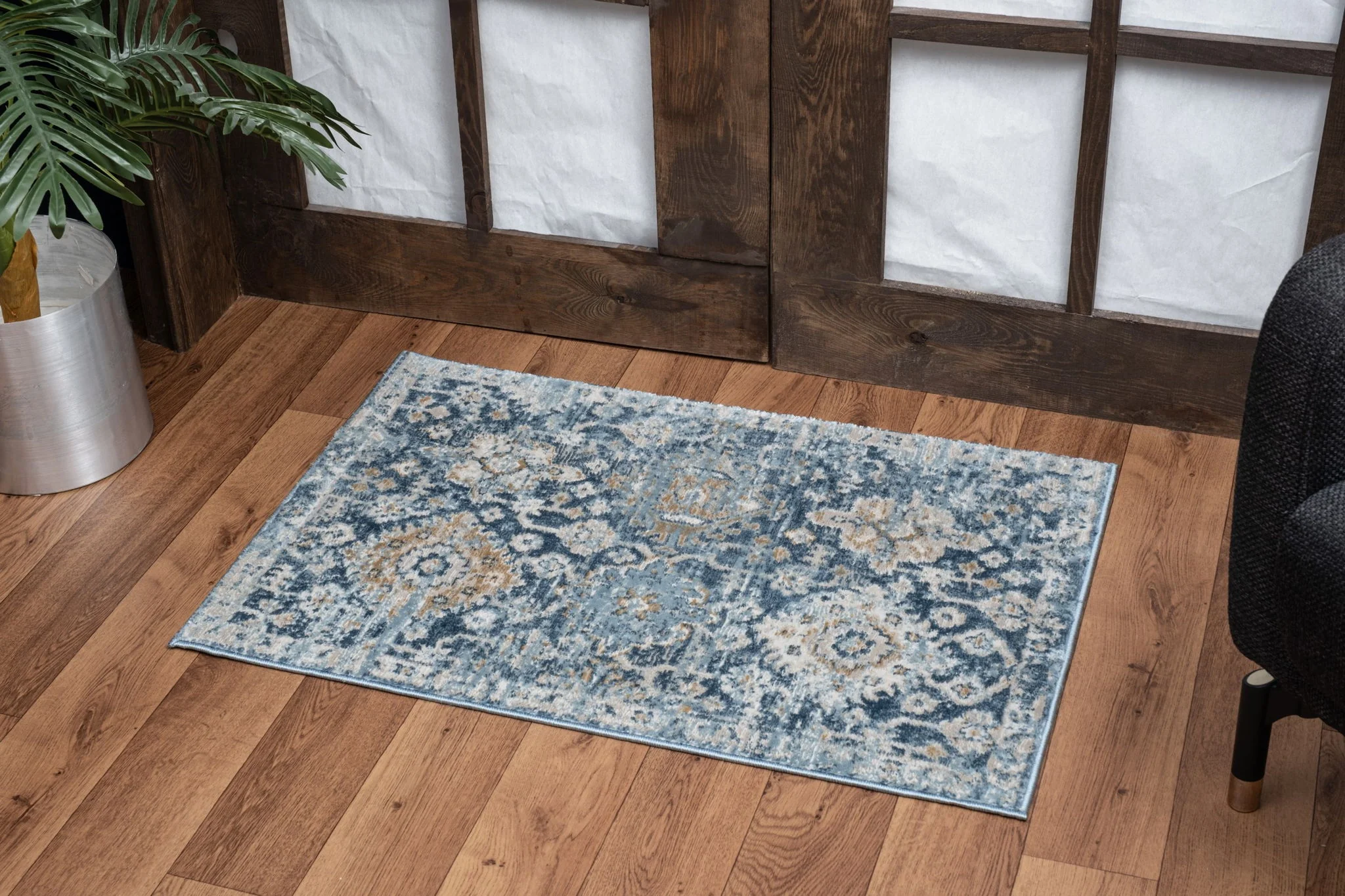 Noble - 5'3" X 7'3" Area Rug - Blue - Image 4