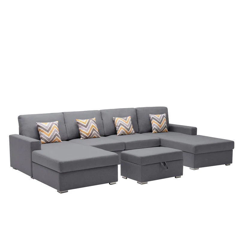 Nolan - Fabric 5 Piece Sectional Sofa With Interchangeable Legs - Image 2