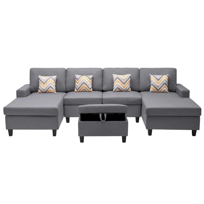 Nolan - Fabric 5 Piece Sectional Sofa With Interchangeable Legs - Image 3