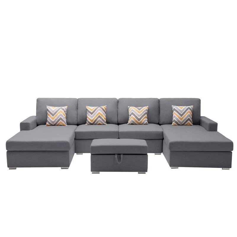 Nolan - Fabric 5 Piece Sectional Sofa With Interchangeable Legs - Image 4