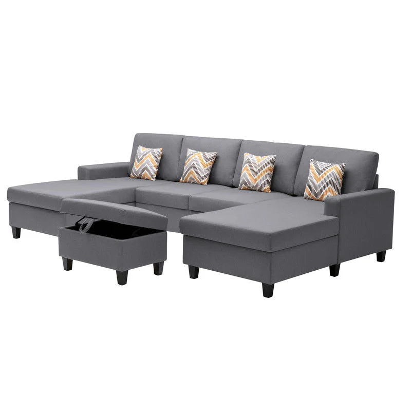 Nolan - Fabric 5 Piece Sectional Sofa With Interchangeable Legs - Image 5