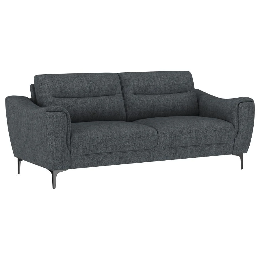 Nolan Upholstered Sloped Track Arm Sofa Charcoal - Image 10
