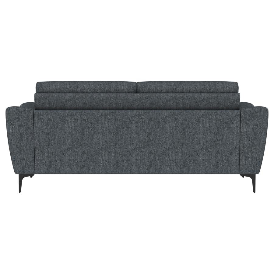 Nolan Upholstered Sloped Track Arm Sofa Charcoal - Image 6