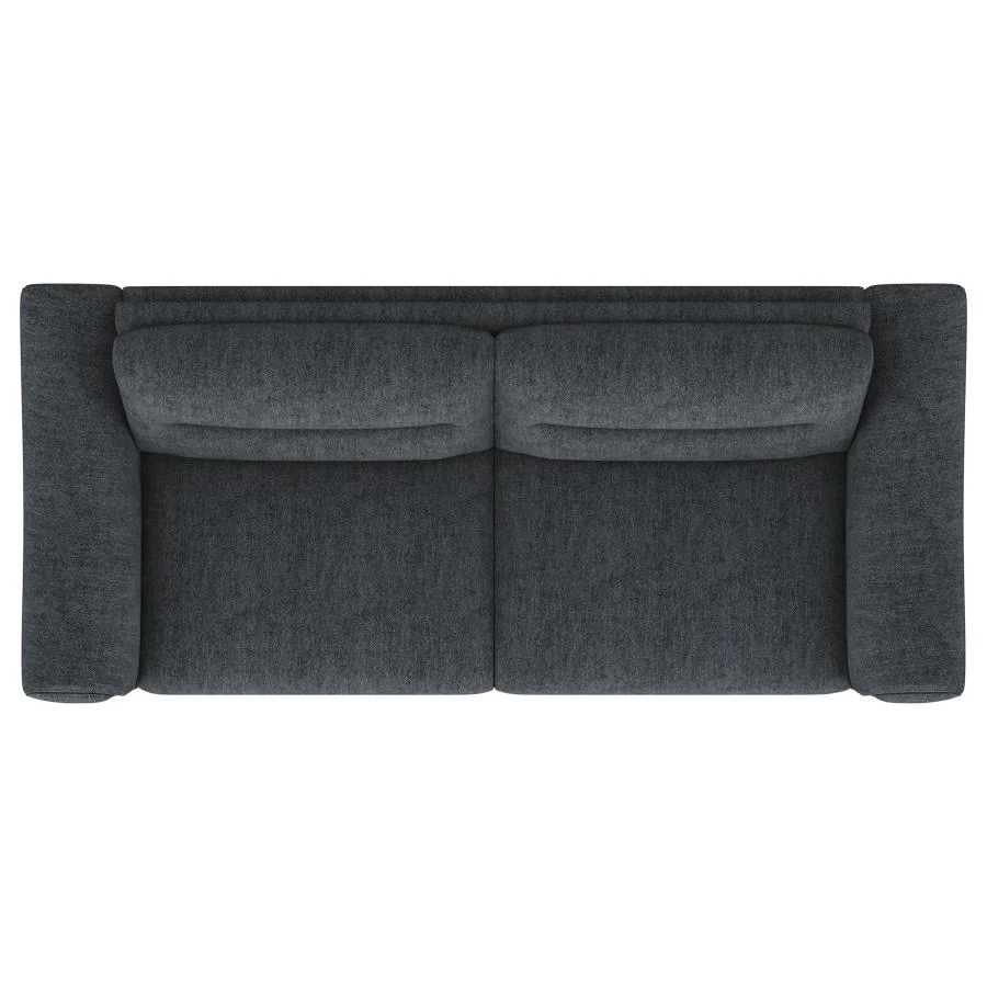 Nolan Upholstered Sloped Track Arm Sofa Charcoal - Image 9