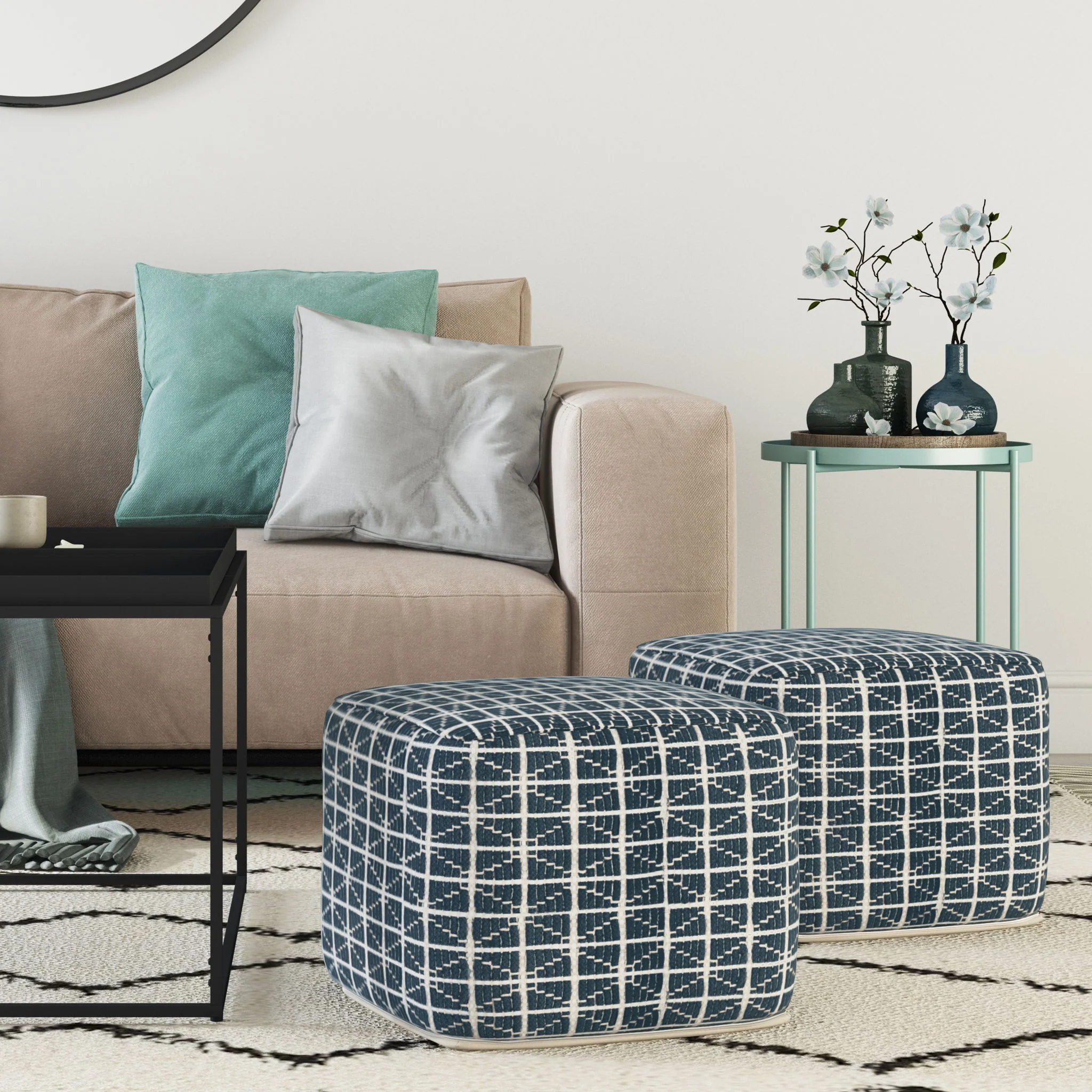 Noreen - Upholstered Square Pouf - Image 6