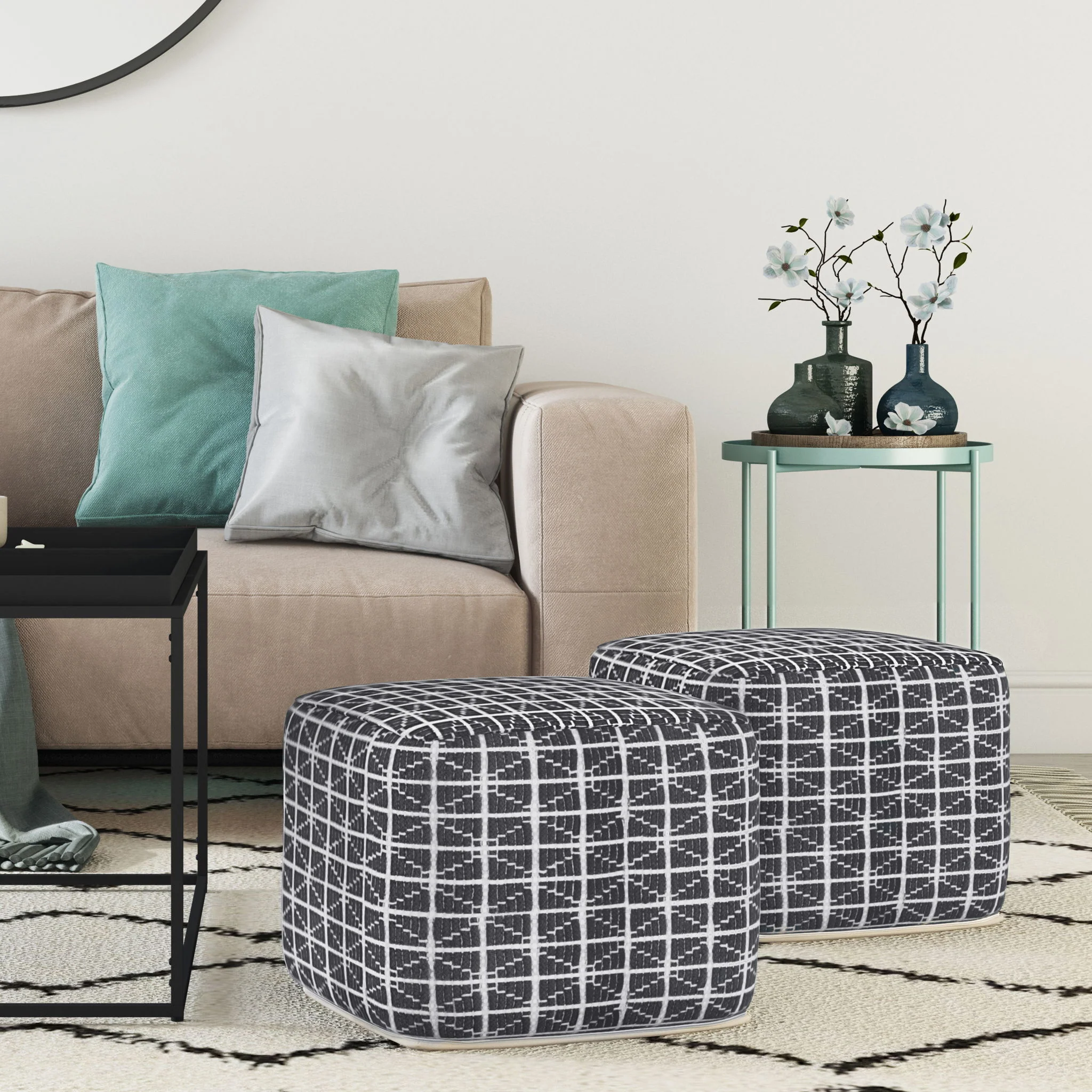 Noreen - Upholstered Square Pouf - Image 7
