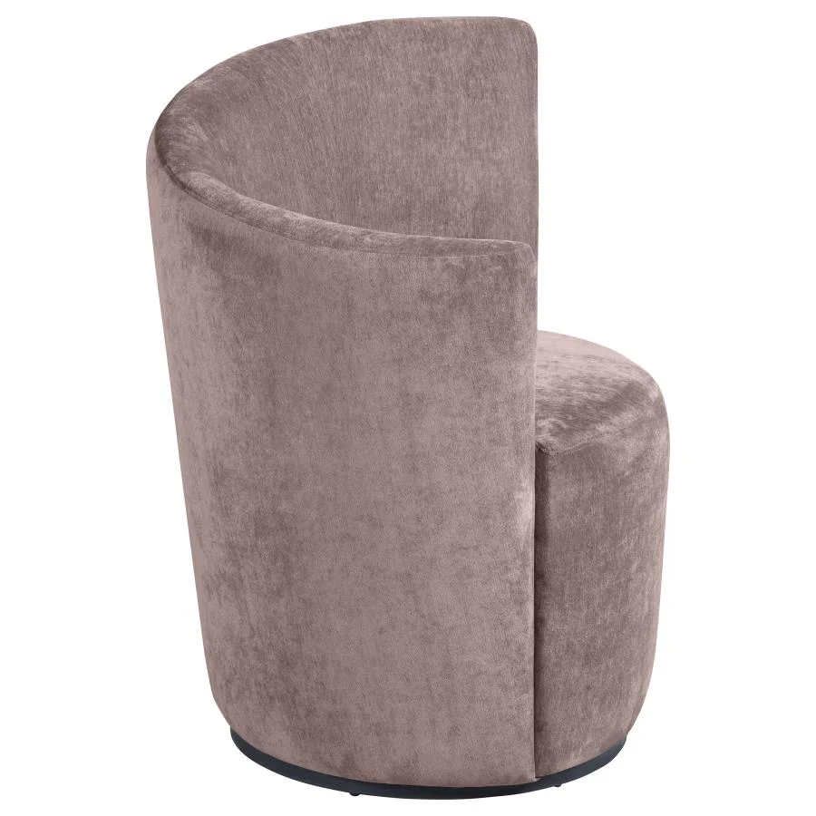 Nueva - Upholstered Swivel Chair Curved Backrest - Image 9