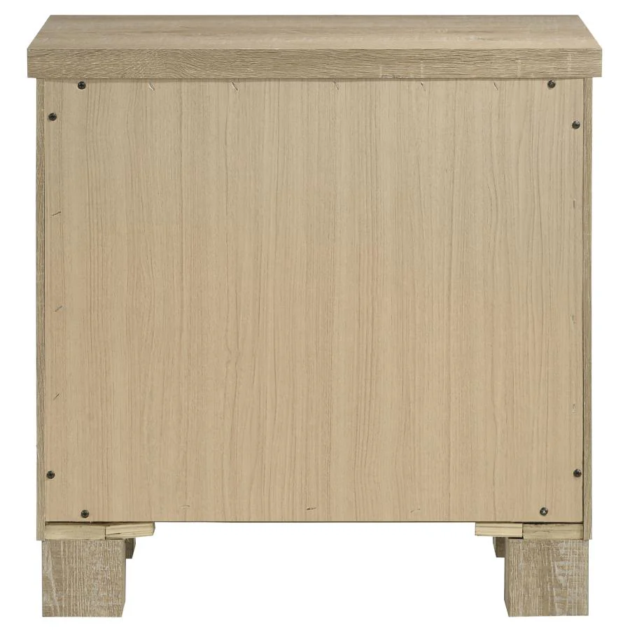 Oakglen - 2-Drawer Nightstand Bedside Table - Weathered Oak - Image 7