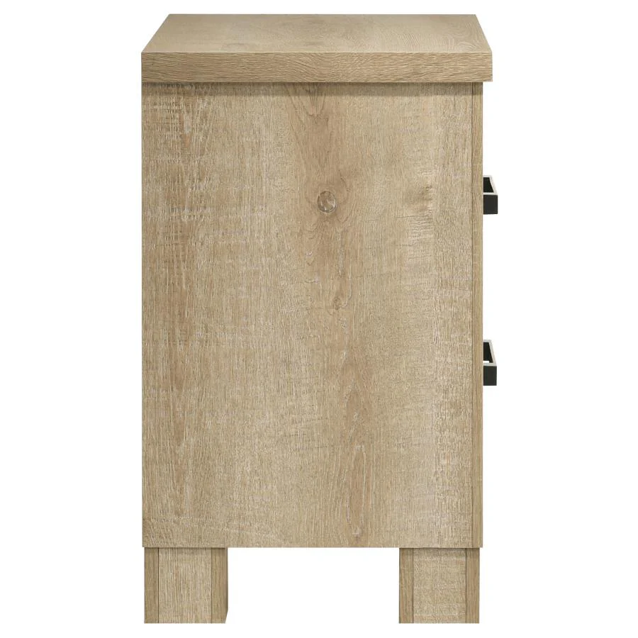 Oakglen - 2-Drawer Nightstand Bedside Table - Weathered Oak - Image 9
