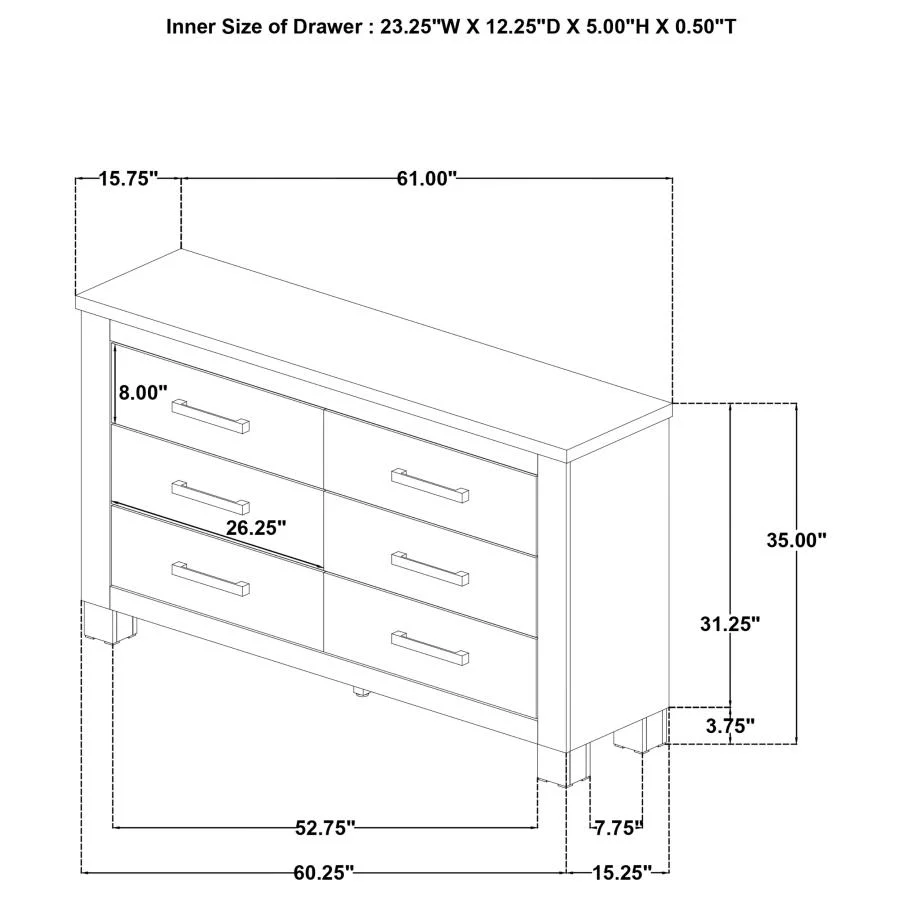 Oakglen - 6-Drawer Bedroom Dresser - Image 26