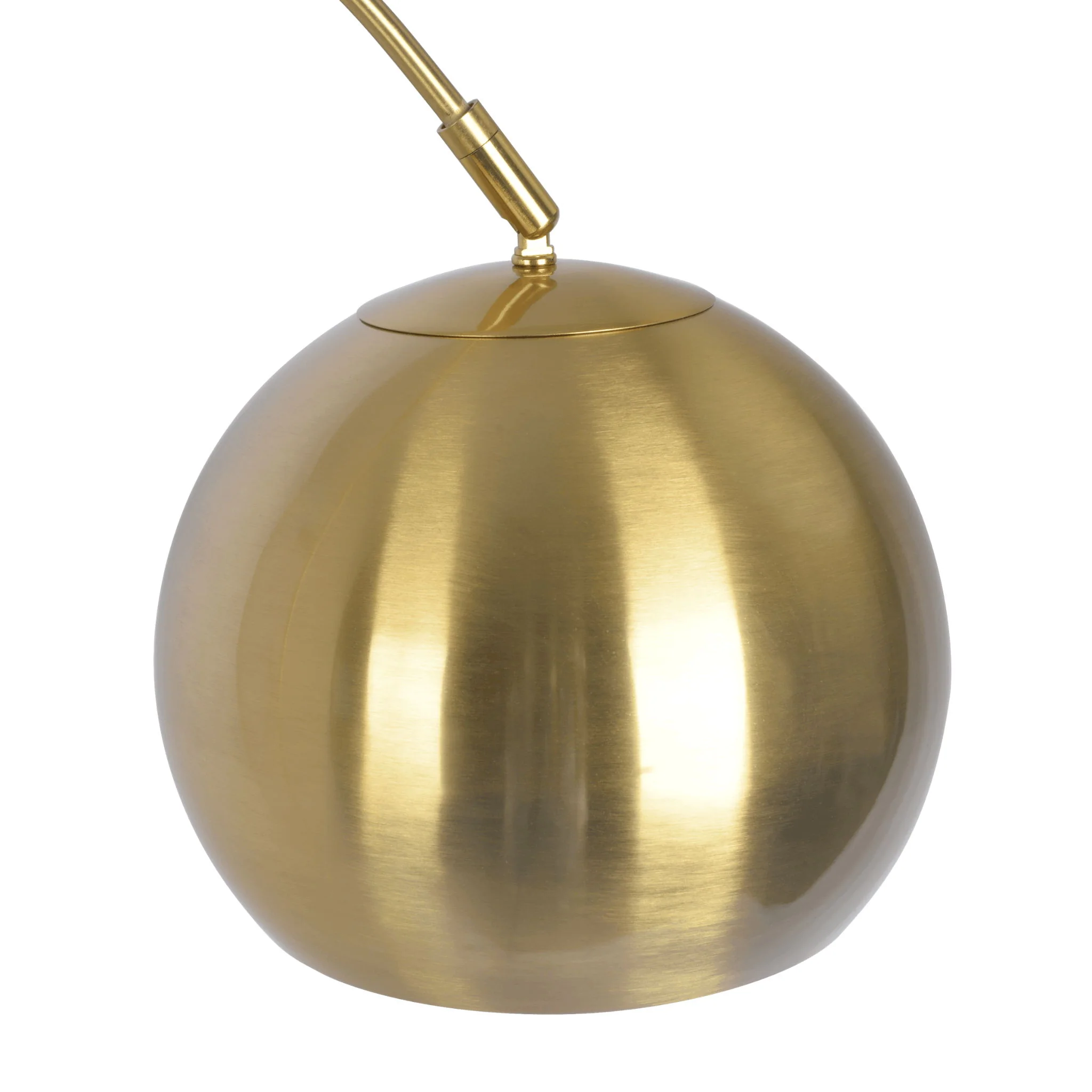 Oasis - Long Arm Gold Adjustable Floor Lamp With Round Marble Base - Gold / White Marble - Image 2