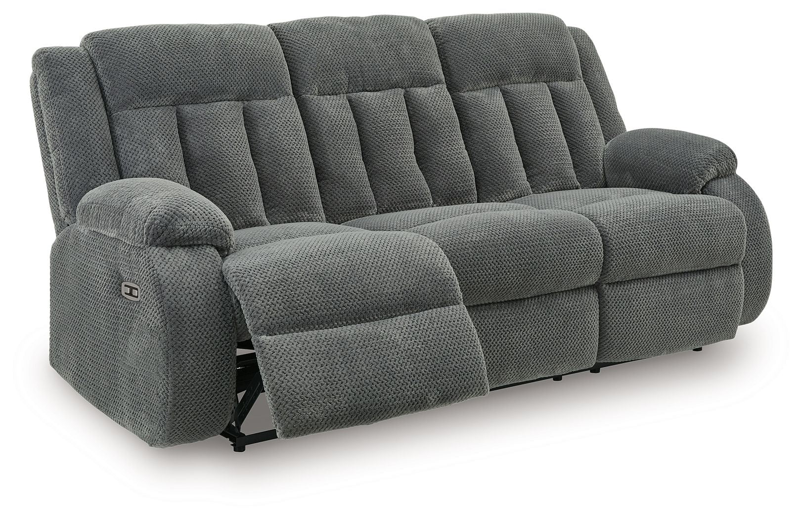 Observation - Reclining Power Sofa With Drop Down Table - Steel - Image 2