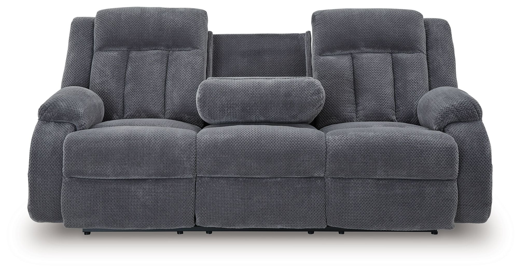 Observation - Reclining Power Sofa With Drop Down Table - Steel - Image 7