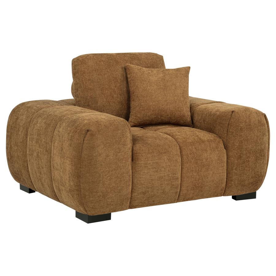 Octavia - Fabric Upholstered Track Arm Accent Chair