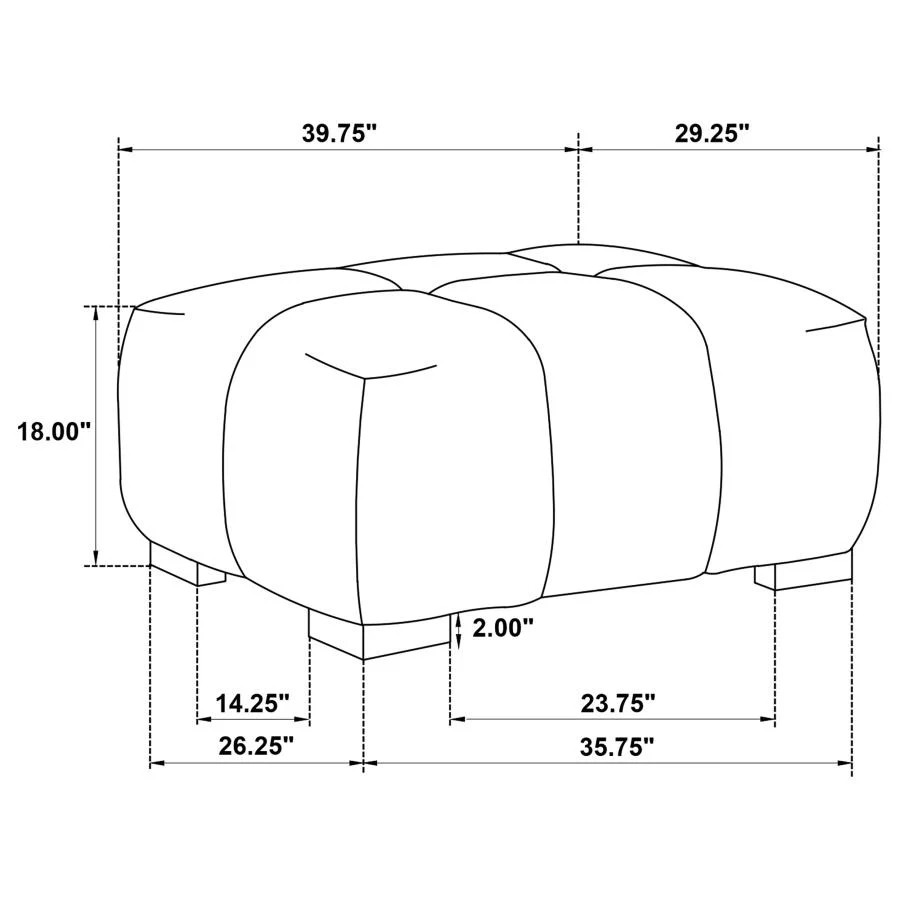 Octavia - Upholstered Rectangular Ottoman - Image 11
