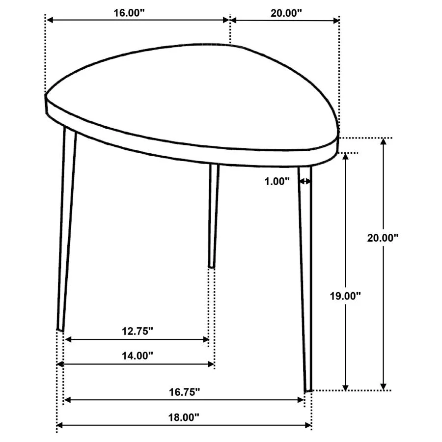 Odessa - Triangular Coffee And End Table Set - Image 22