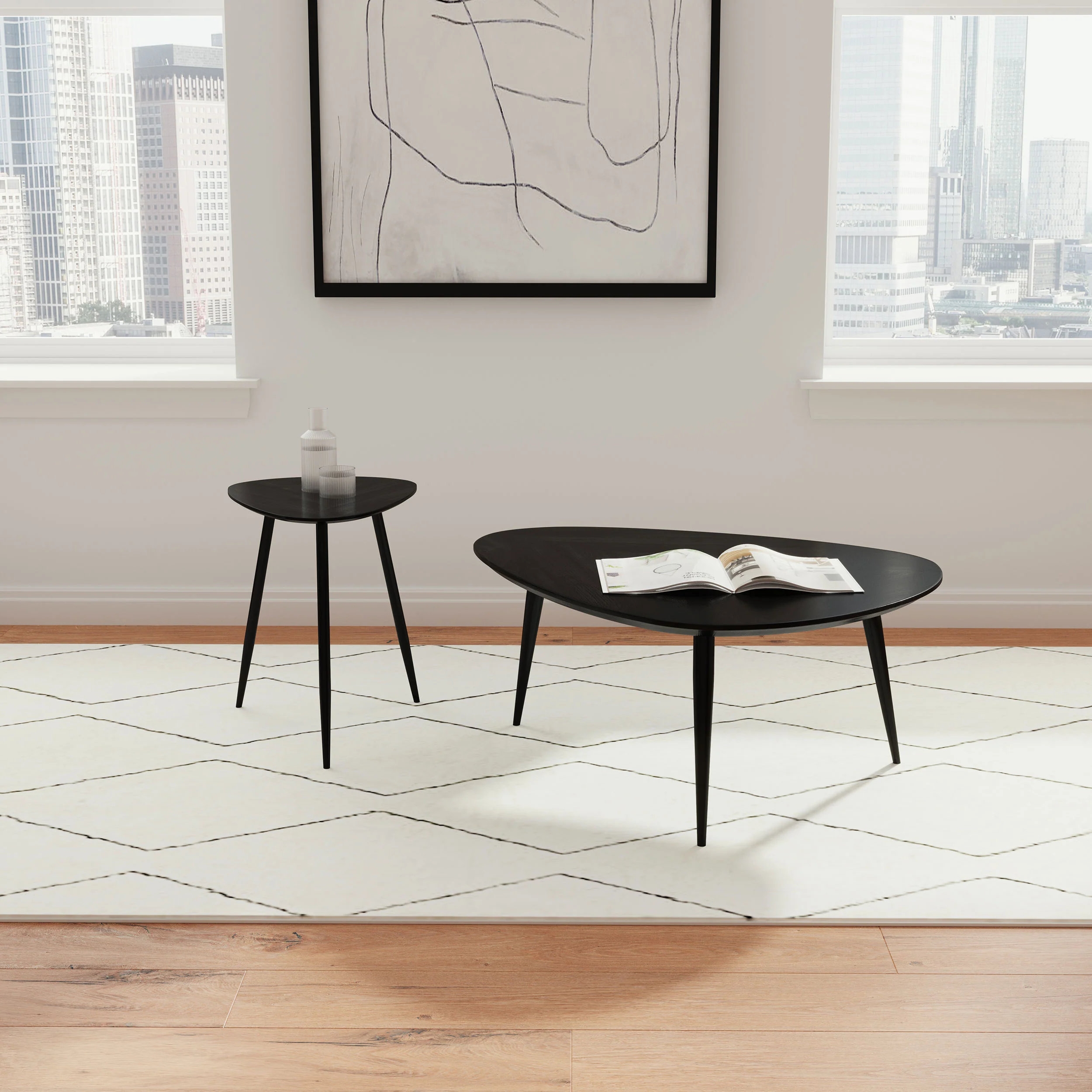Odessa - Triangular Coffee And End Table Set - Image 25