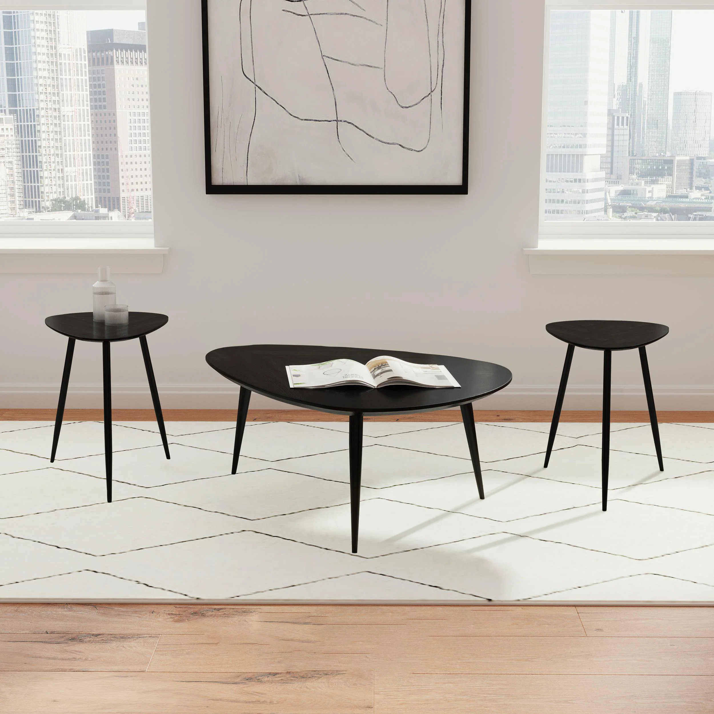 Odessa - Triangular Coffee And End Table Set - Image 26