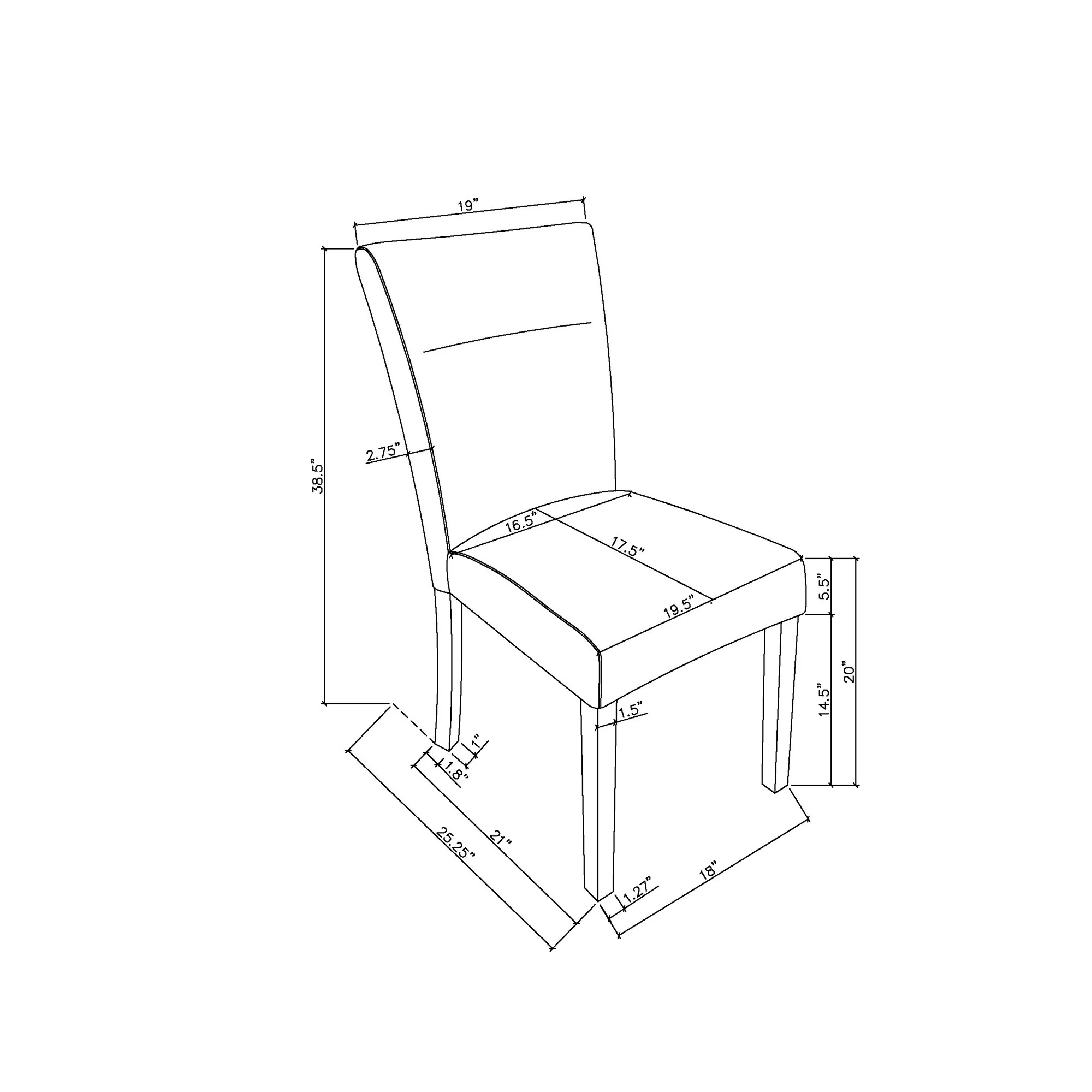 Olga - Dining Chair Set (Set of 2) - Charcoal Black - Image 2