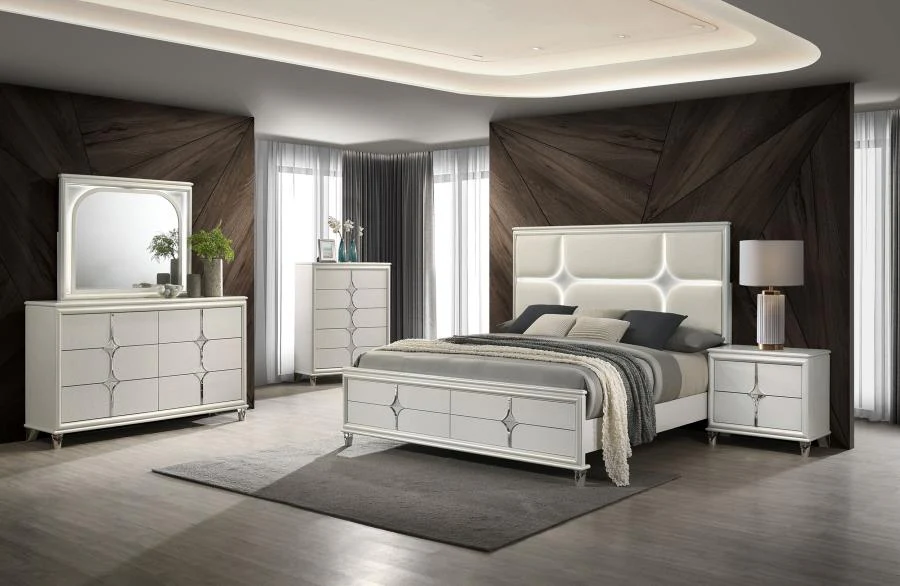 Olivia - 5-Drawer Bedroom Chest Of Drawers - Pearl White - Image 15