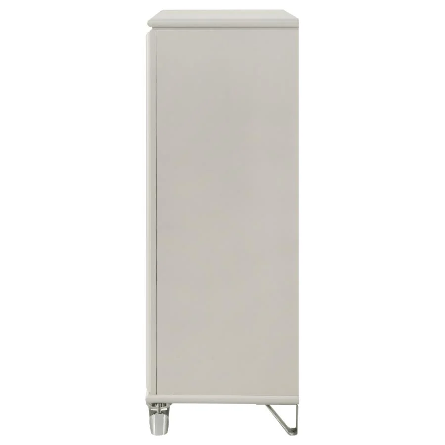 Olivia - 5-Drawer Bedroom Chest Of Drawers - Pearl White - Image 5