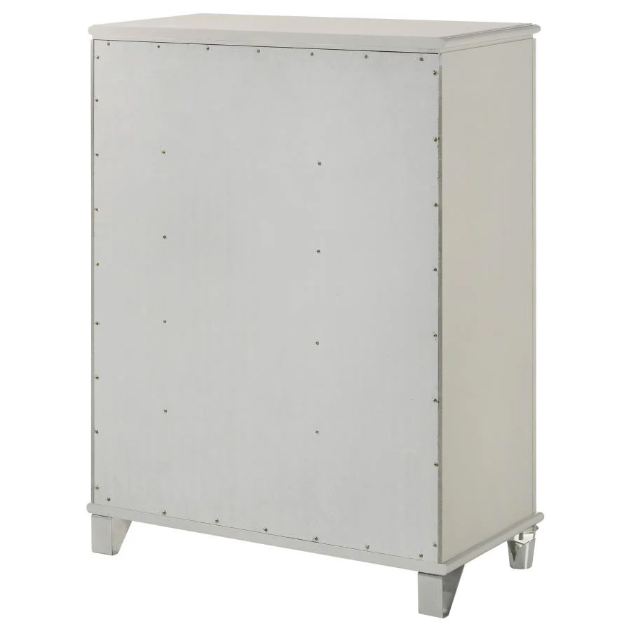 Olivia - 5-Drawer Bedroom Chest Of Drawers - Pearl White - Image 8