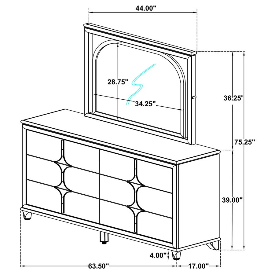 Olivia - 6-Drawer Dresser - Image 32
