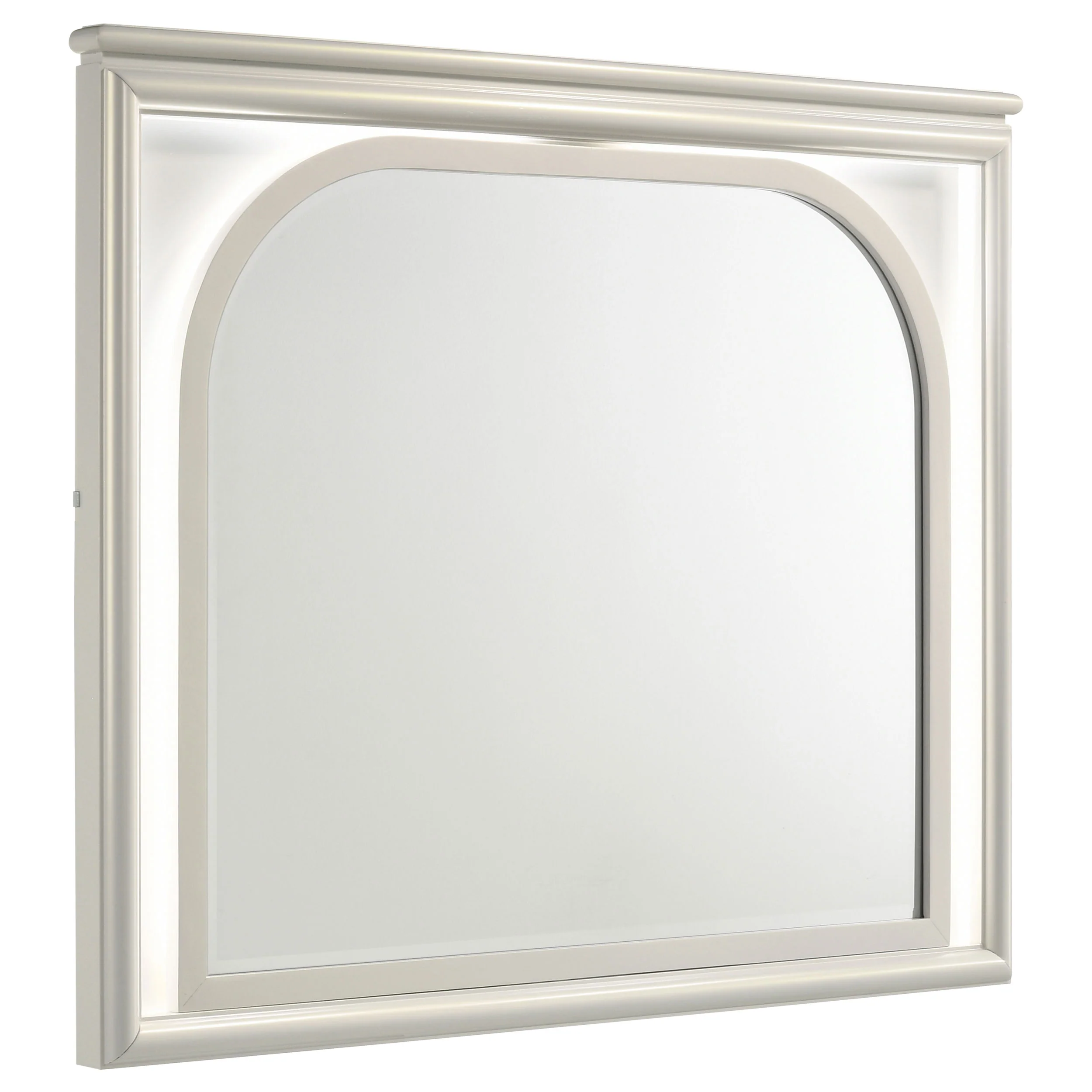 Olivia - LED Dresser Mirror - Pearl White - Image 8