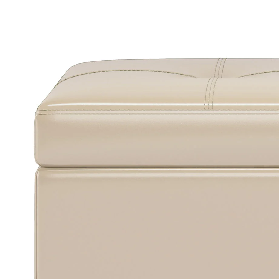 Oregon - Contemporary Storage Ottoman Bench With Tray - Image 11