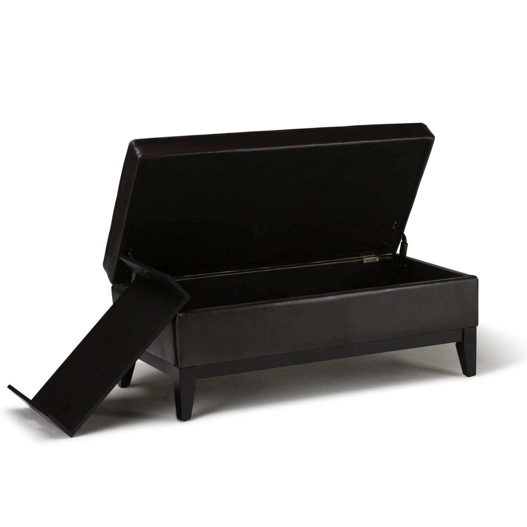 Oregon - Contemporary Storage Ottoman Bench With Tray - Image 15