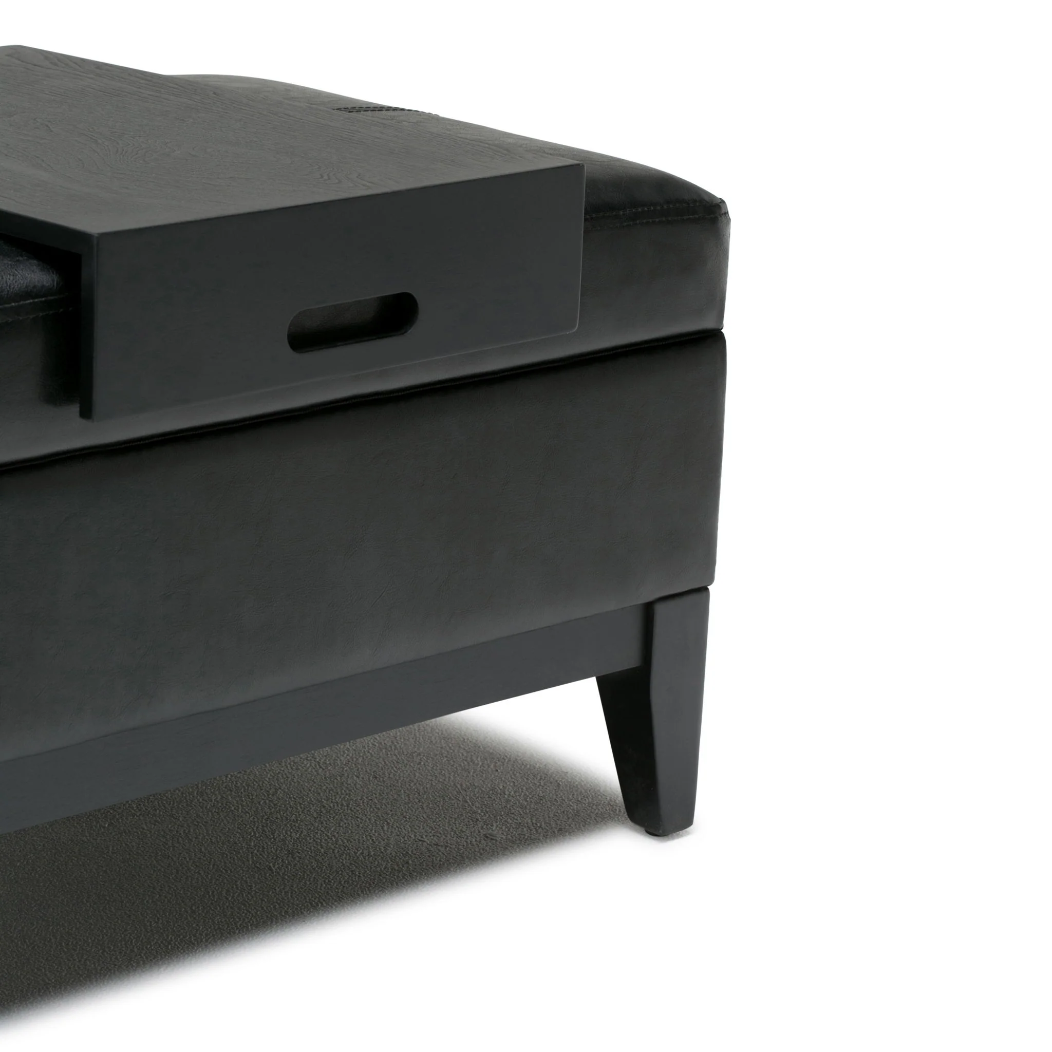 Oregon - Contemporary Storage Ottoman Bench With Tray - Image 42