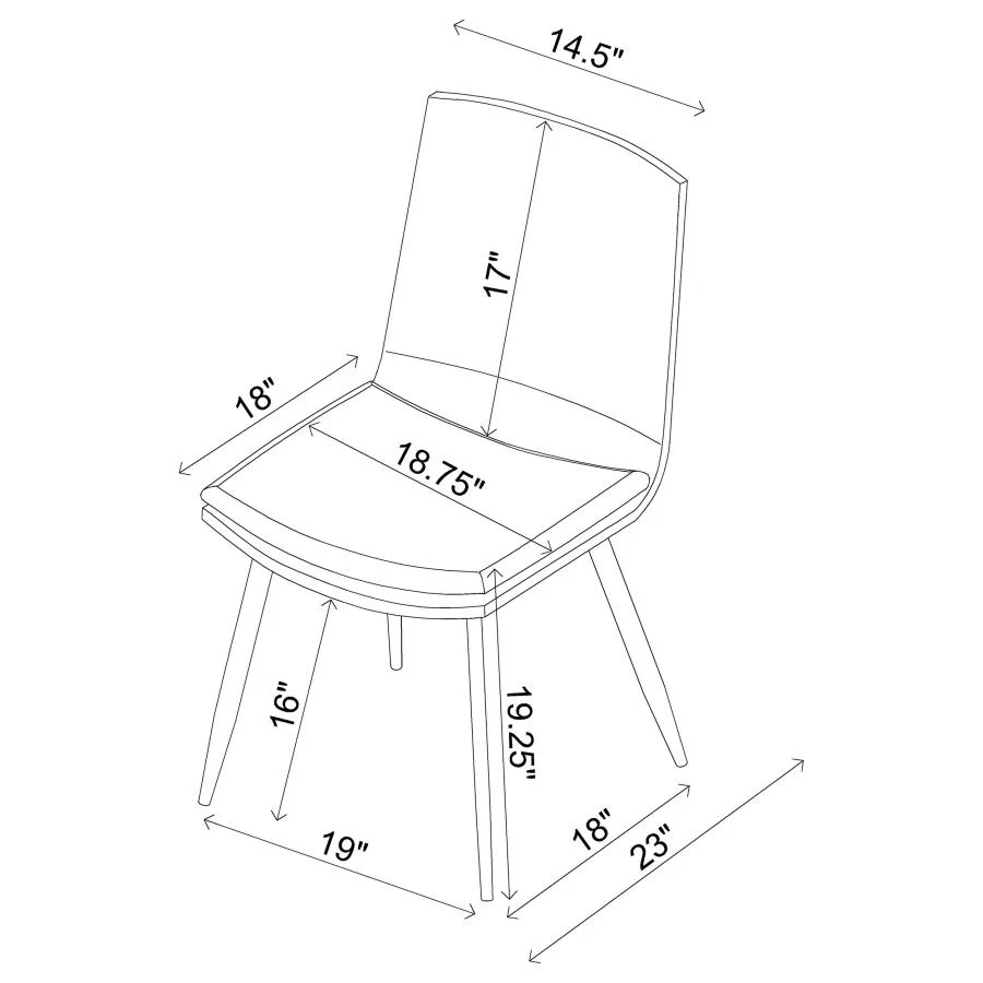 Ortega - Upholstered Dining Side Chair (Set of 2) - Coffee - Image 12