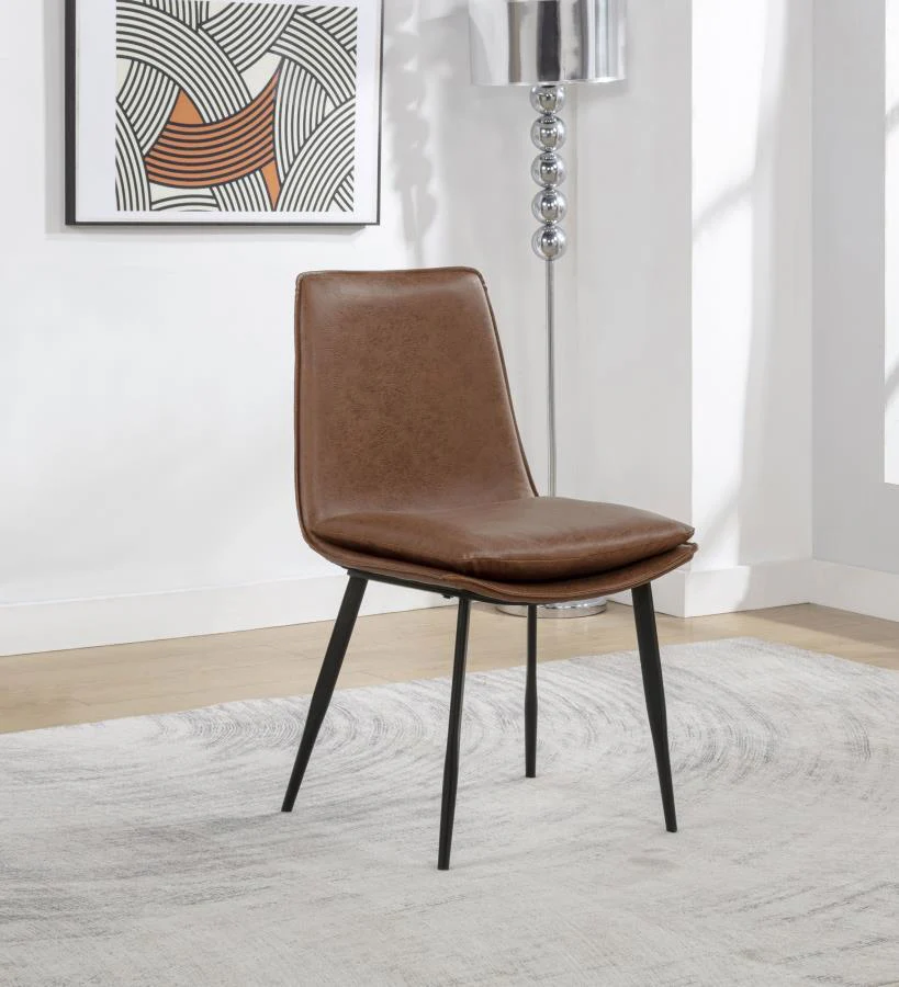 Ortega - Upholstered Dining Side Chair (Set of 2) - Coffee - Image 2