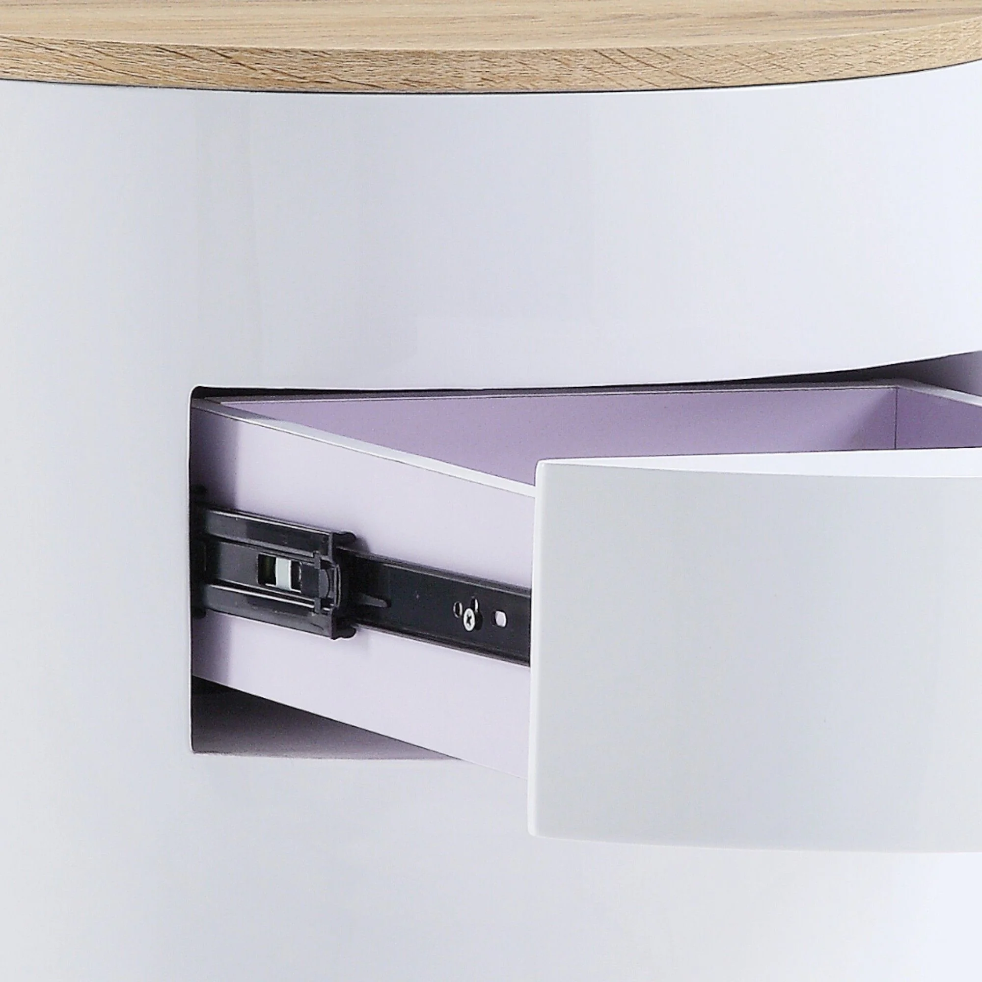 Otith - Accent Table With Display And Utility Function - White - Image 4