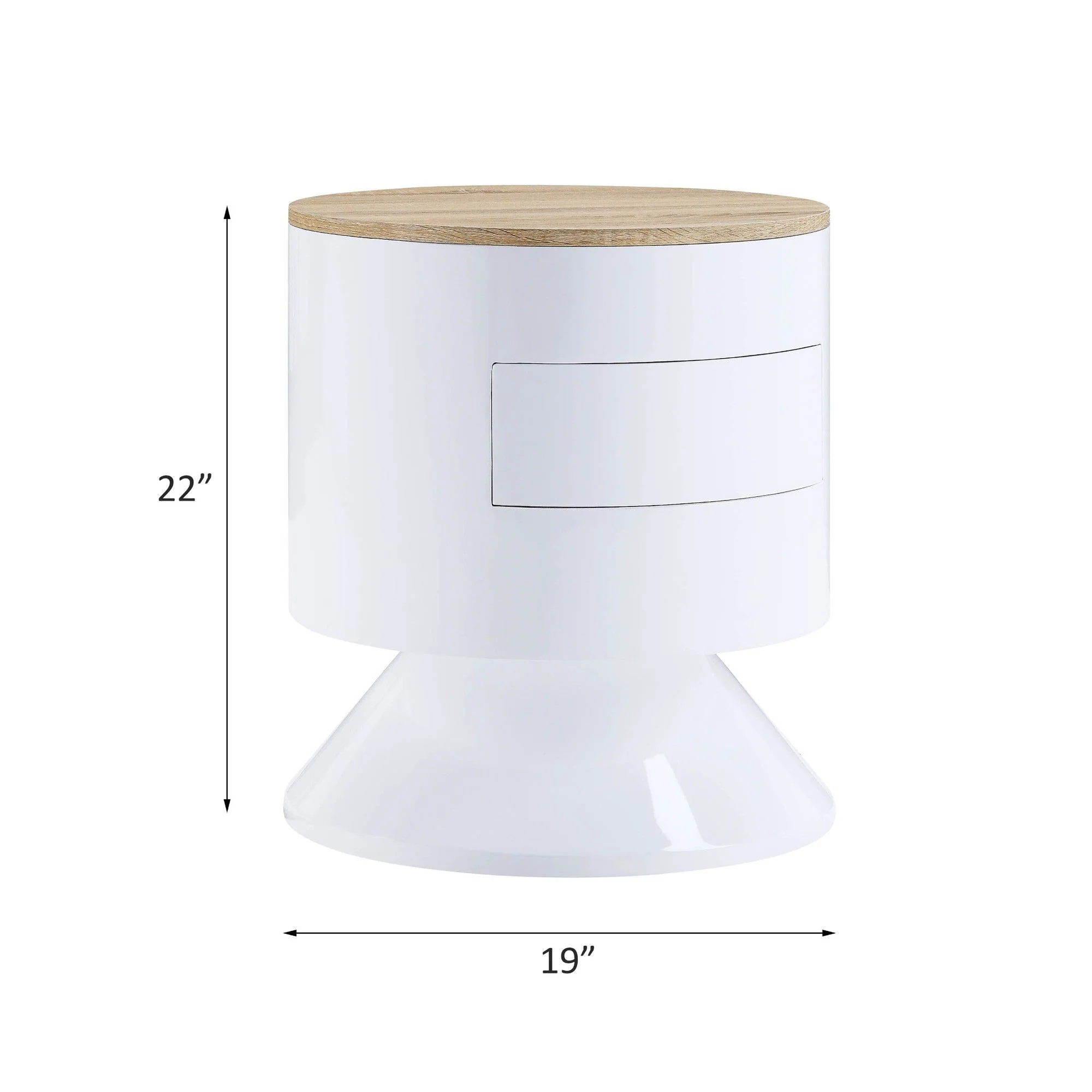 Otith - Accent Table With Display And Utility Function - White - Image 5