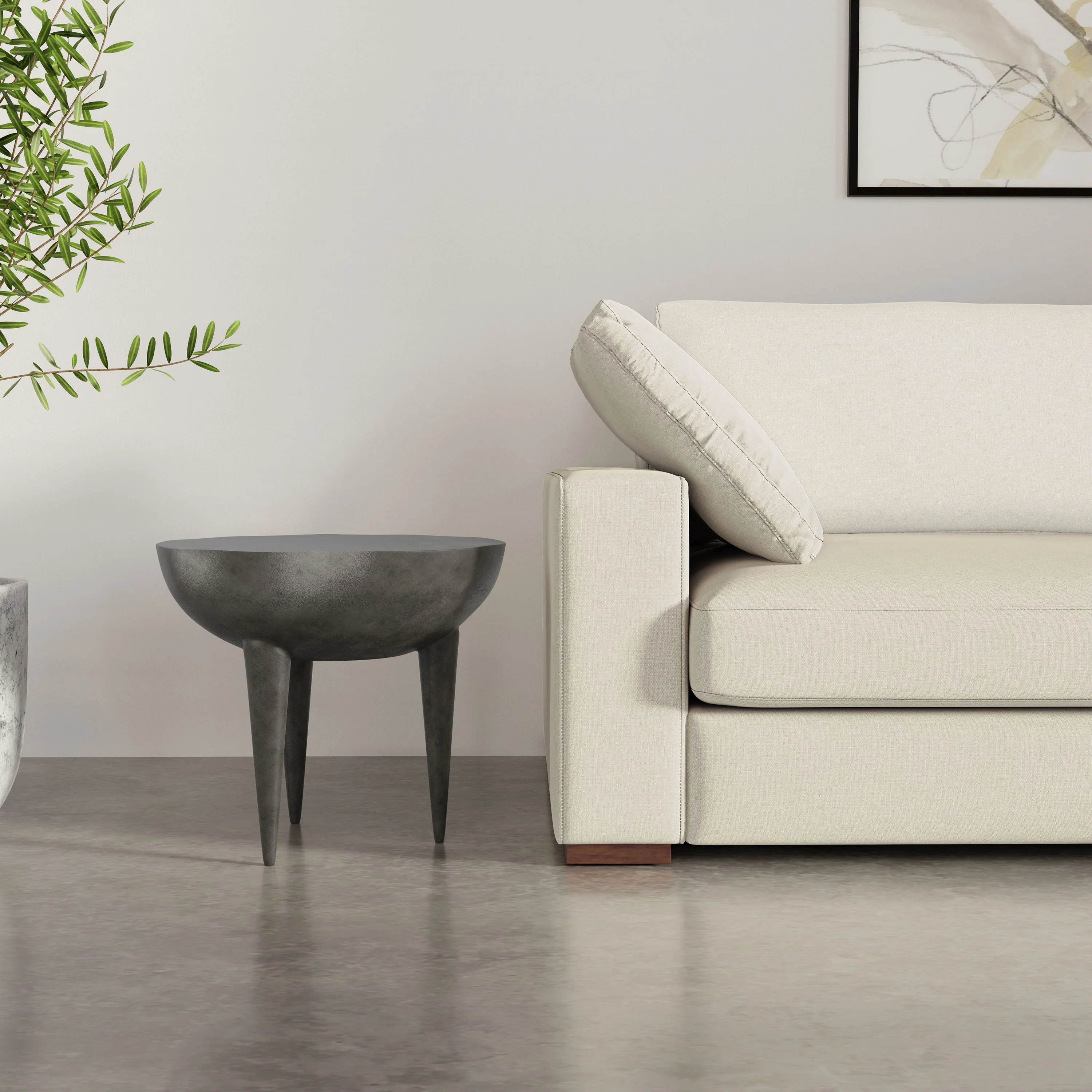Otto - Cast Aluminum Side Table - Black - Image 10