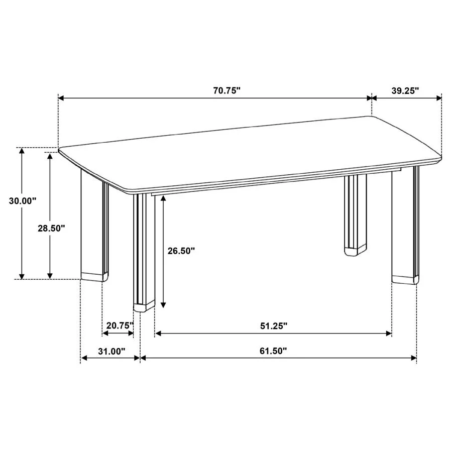 Ottowa - Rectangular Wood Dining Table - Brown - Image 9