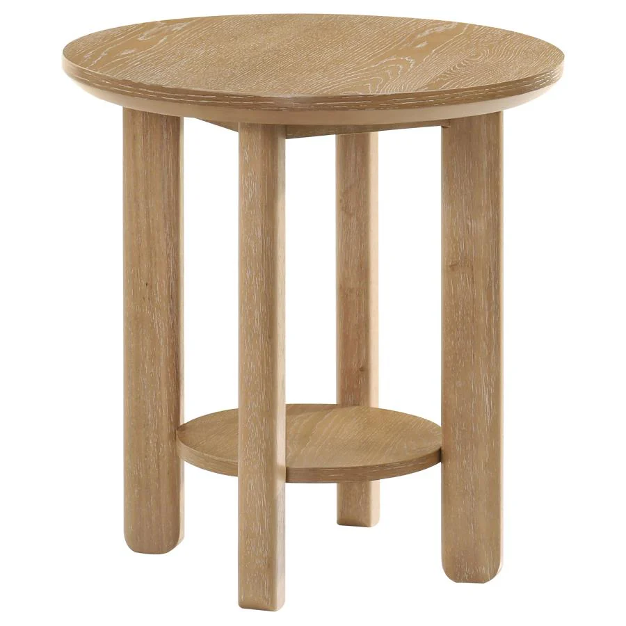 Ottowa - Round Wood Coffee Table Set - Image 10