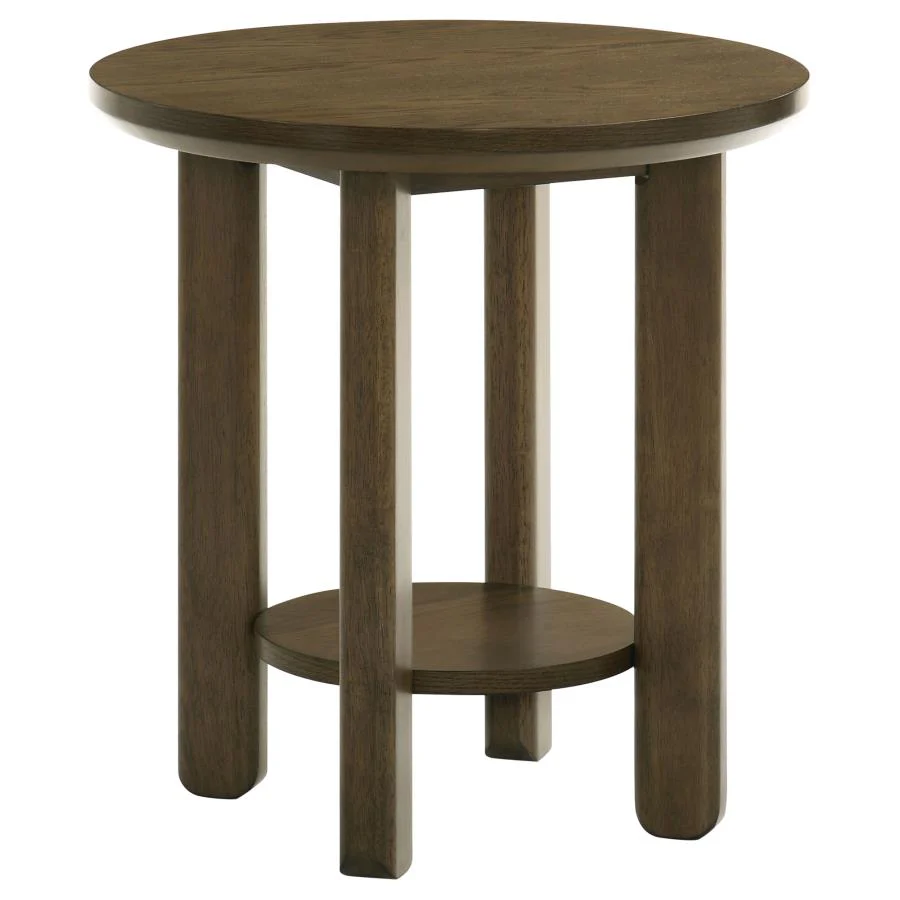 Ottowa - Round Wood Coffee Table Set - Image 11
