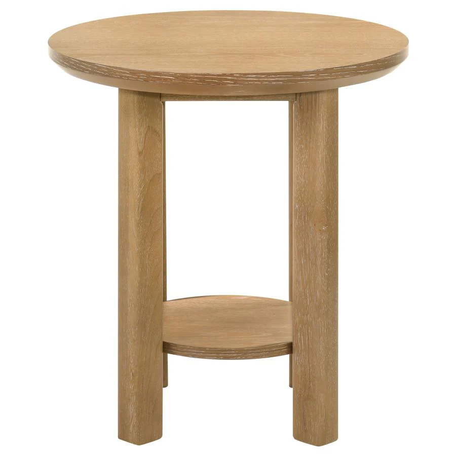 Ottowa - Round Wood Coffee Table Set - Image 14