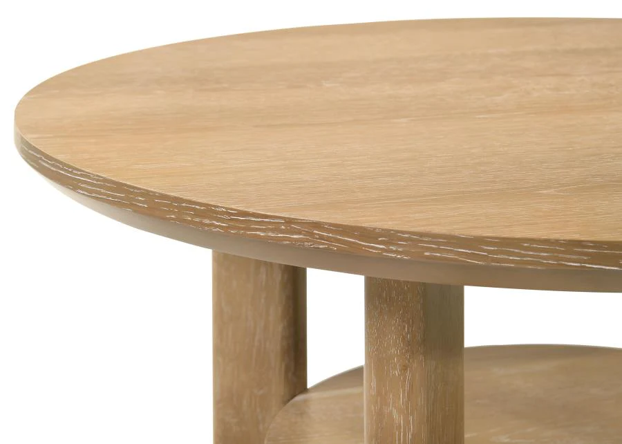 Ottowa - Round Wood Coffee Table Set - Image 34