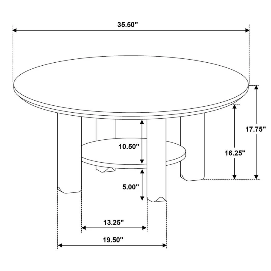 Ottowa - Round Wood Coffee Table Set - Image 46