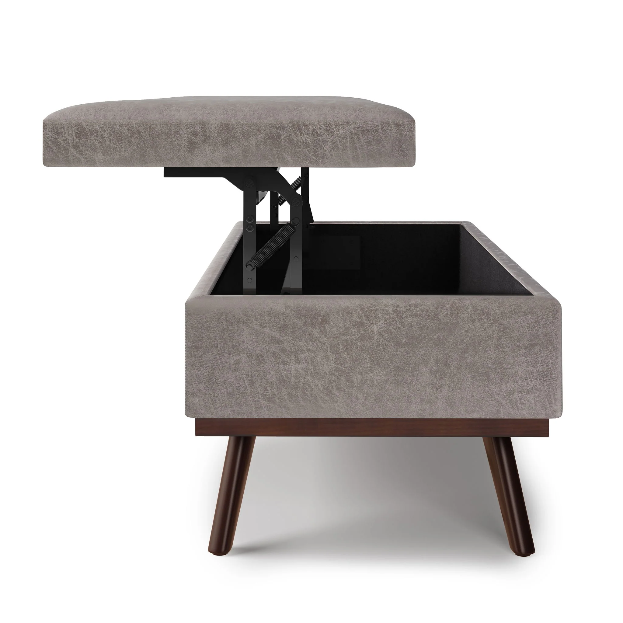Owen - Lift Top Large Coffee Table Storage Ottoman, Mid Century Style - Image 10