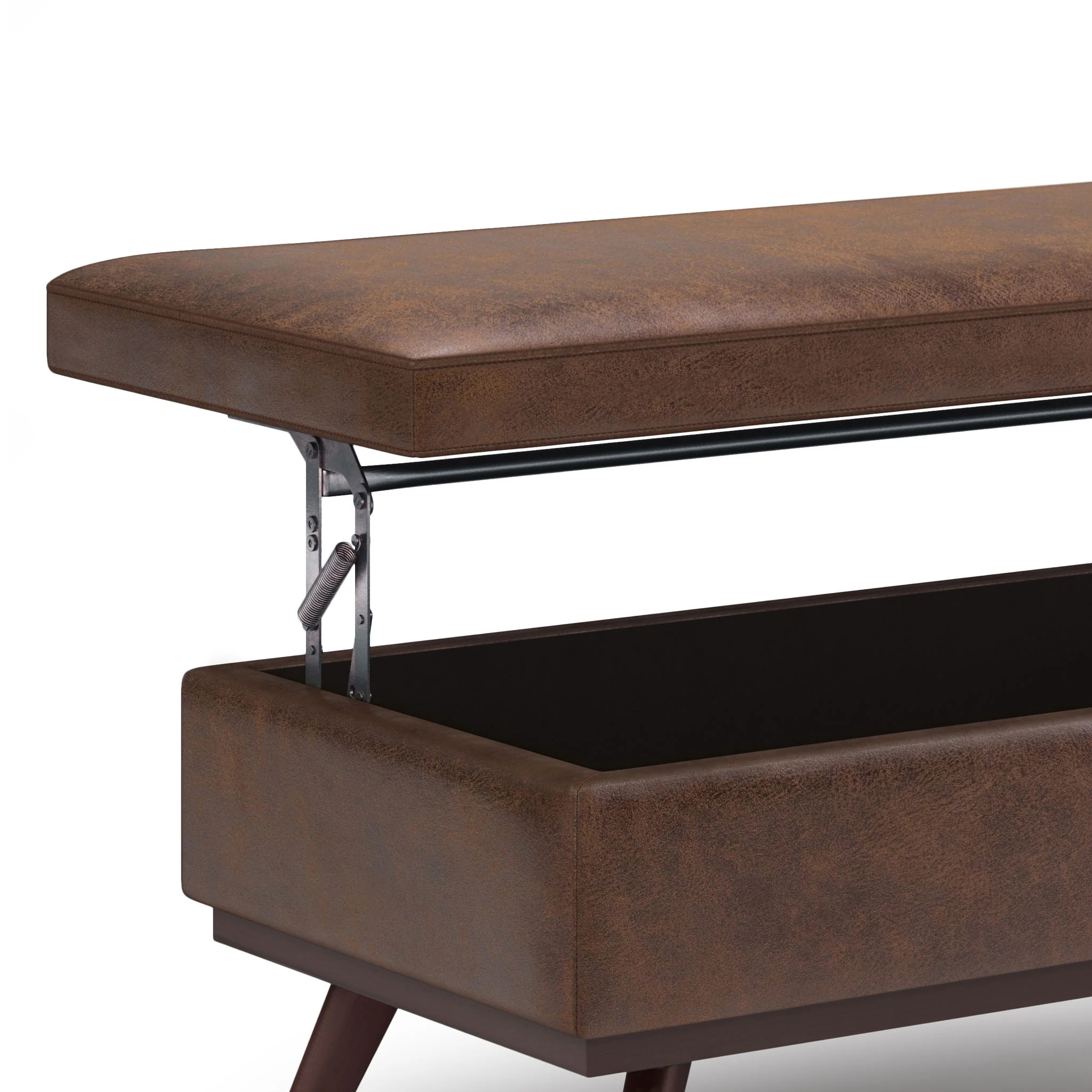 Owen - Lift Top Large Coffee Table Storage Ottoman, Mid Century Style - Image 14